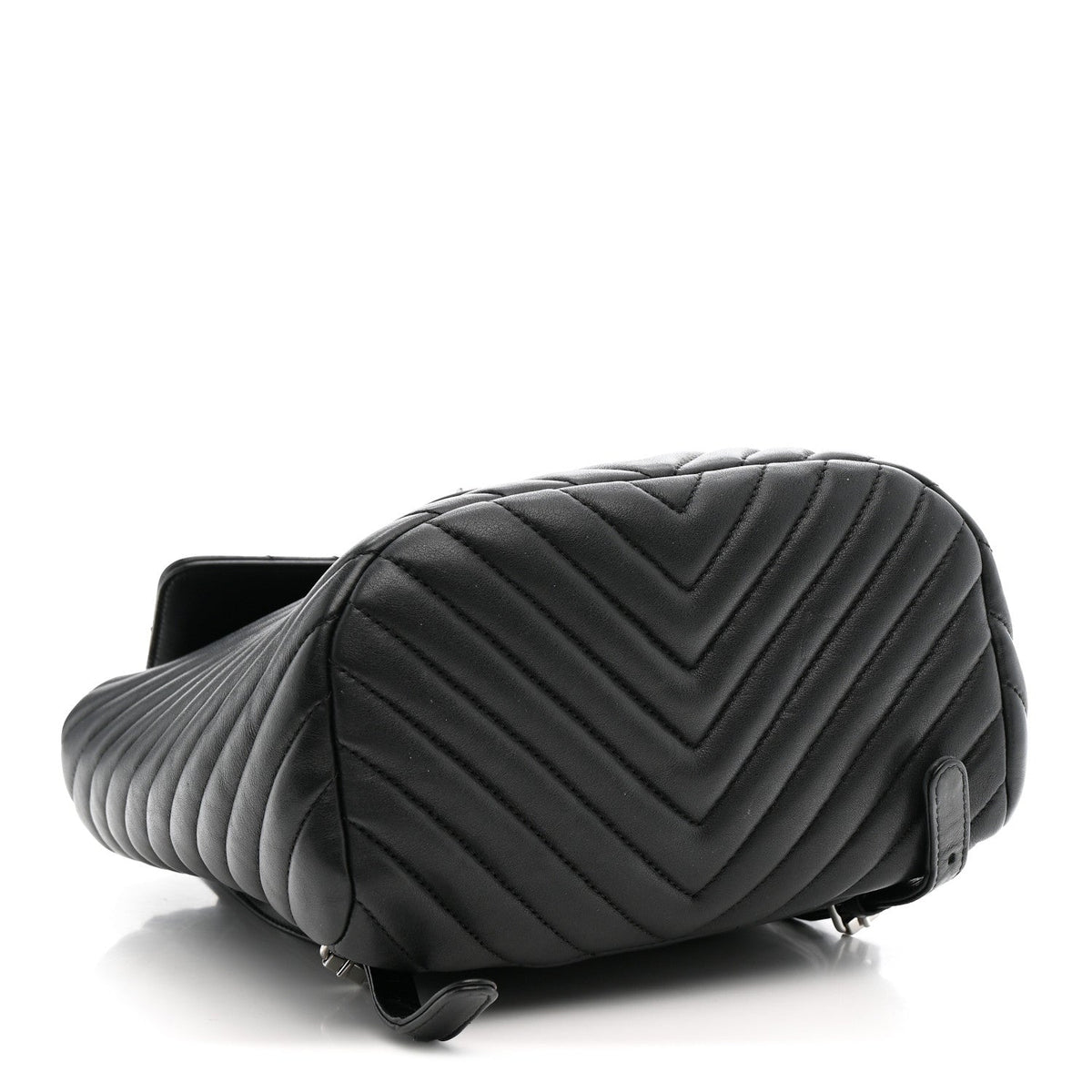 Calfskin Chevron Quilted Small Urban Spirit Backpack Black