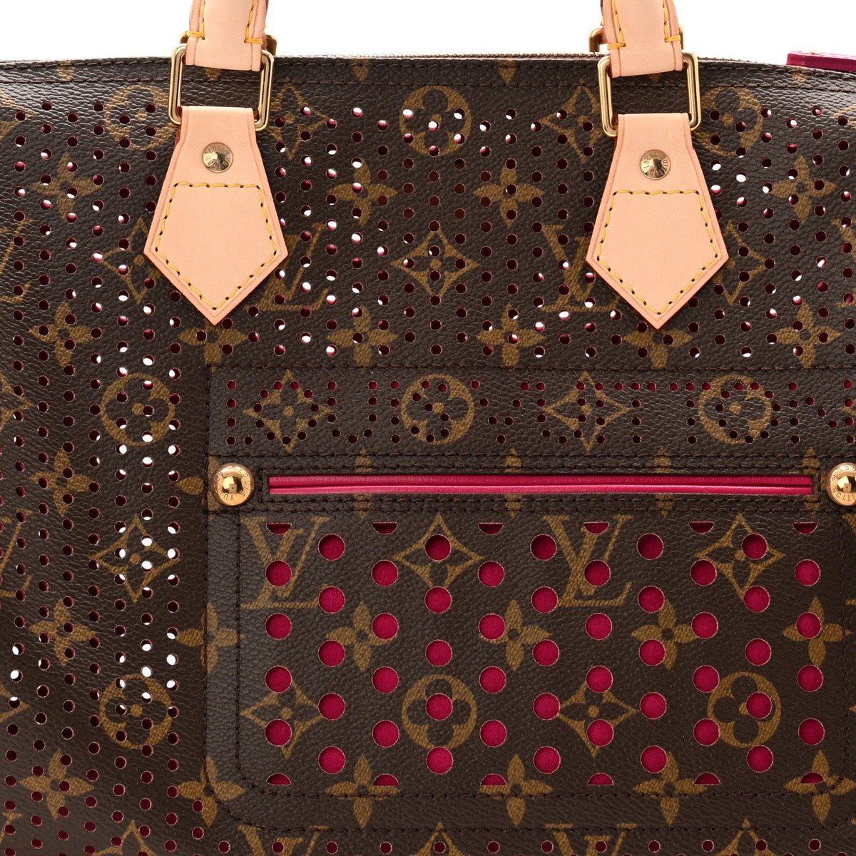 Monogram Perforated Speedy 30 Fuchsia