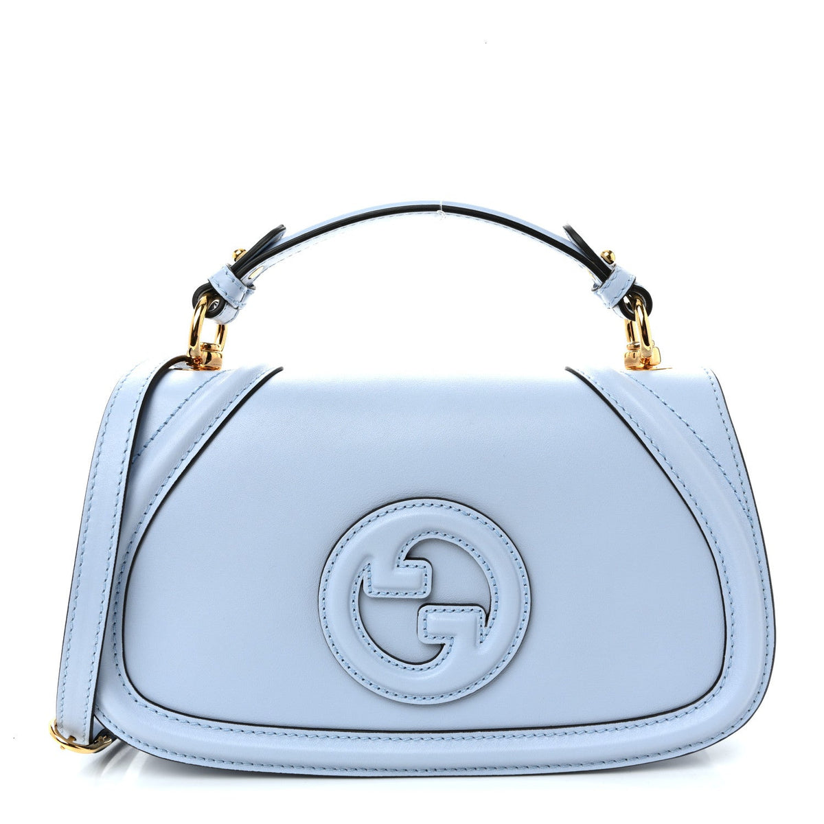Roxy Calfskin Medium Blondie Top Handle Bag Cloudy Blue