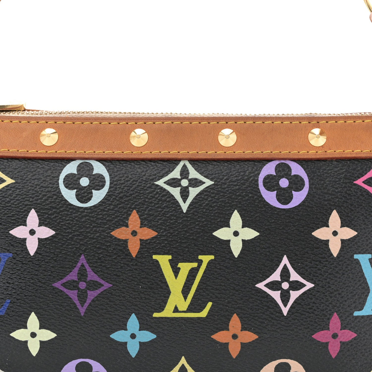 Monogram Multicolor Pochette Accessories Black