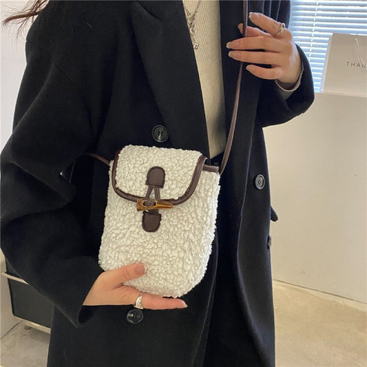 Casual Plain Anti-Stress One Shoulder Thick Square Bag