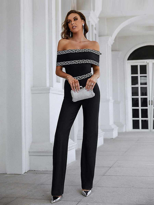 Tatiana One Shoulder Bandage Jumpsuit