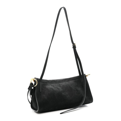 Suede Le Click East West Small Bag Black