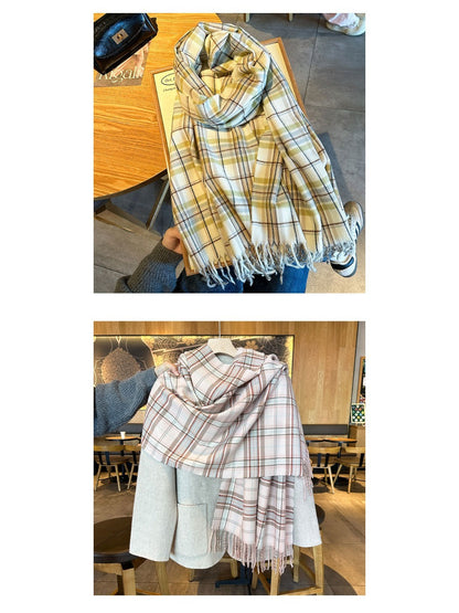 Scarvii -  Scarf with Color-Block Fringe