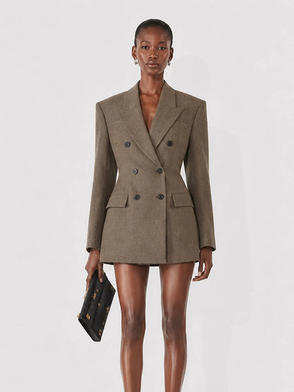 Vespera Vintage Double-Breasted Blazer