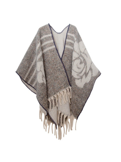 Scarvii - Floral Jacquard Winter Shawl Scarf