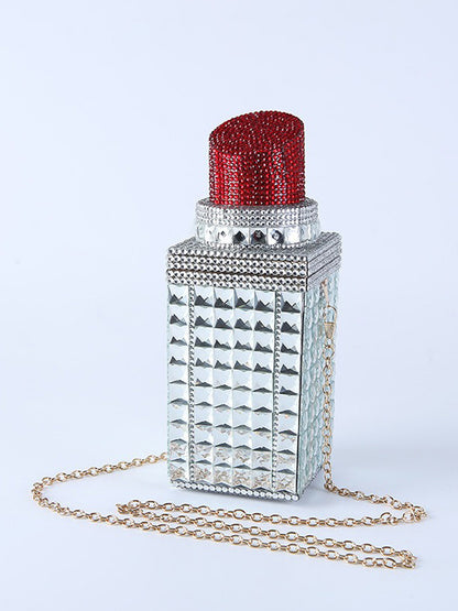 Flora Rhinestone-Embellished Lipstick-Shaped Bag