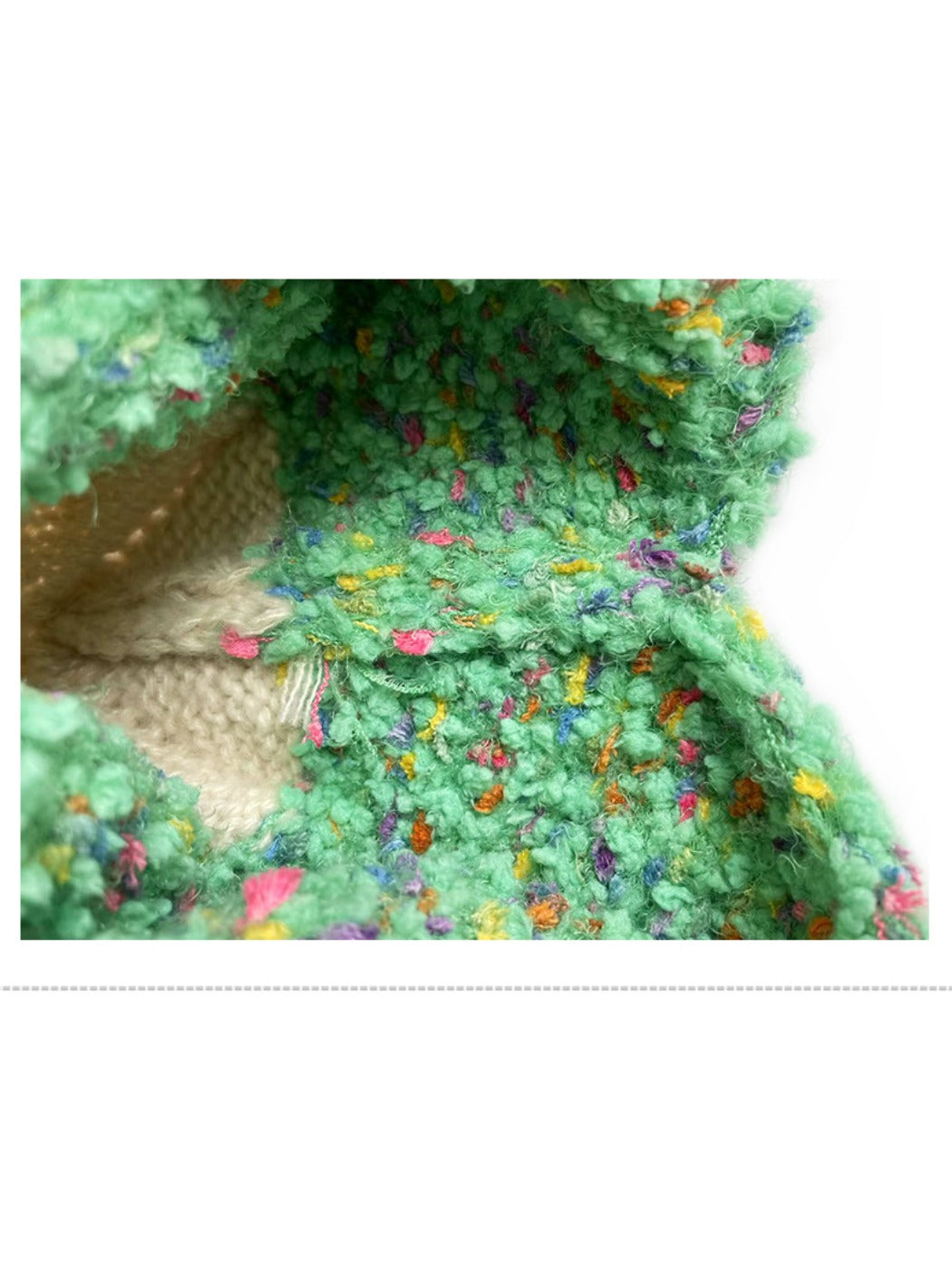Haila - Winter Knitted Beanie with Tassels &amp; Colorful Speckled Patterns