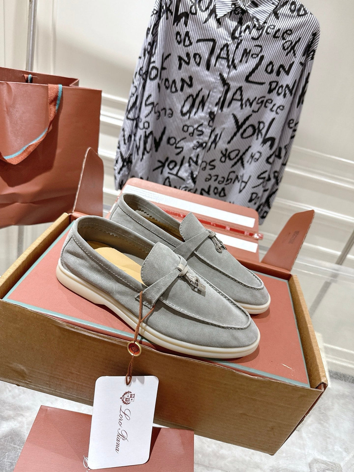 LP Summer Charms Walk Loafers Grey Suede 565864