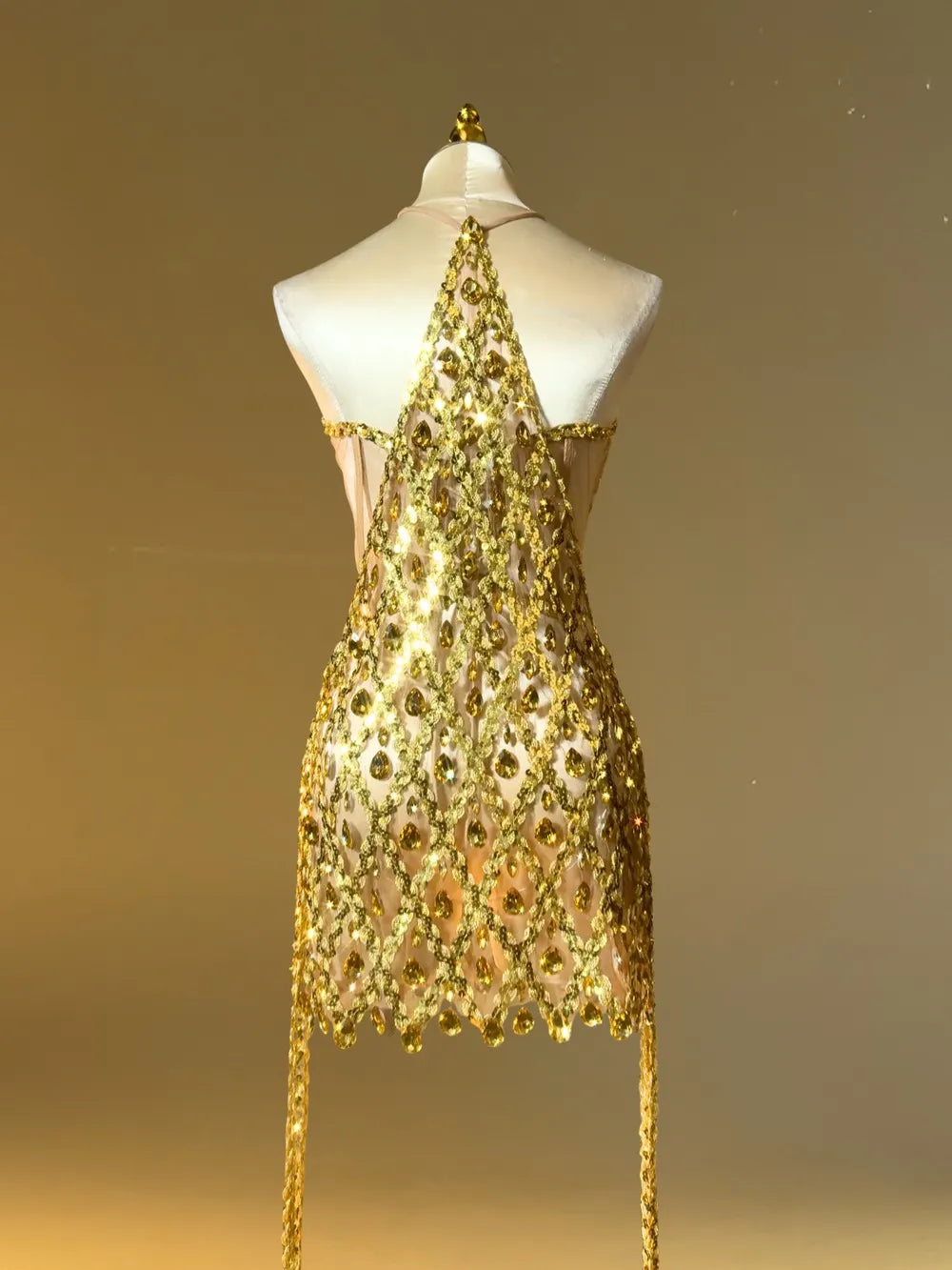 Diego Rhinestone Fringe Sequin Mini Dress