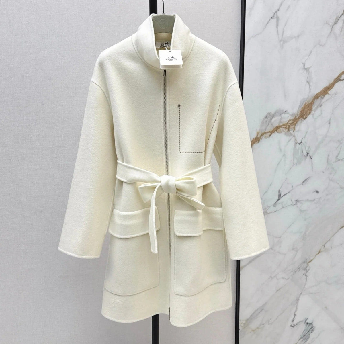 HERMES 25S STAND-COLLAR ZIP-UP JACKET 036