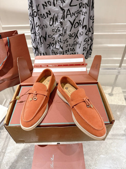 LP Summer Charms Walk Loafers Orange Suede 565846