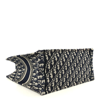 Oblique Medium Book Tote Blue Multicolor