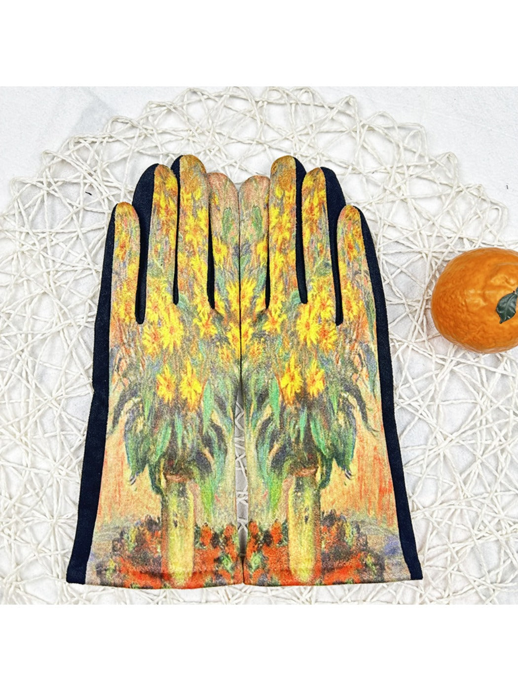Gloving - Winter Touchscreen Gloves with Oil Painting Print