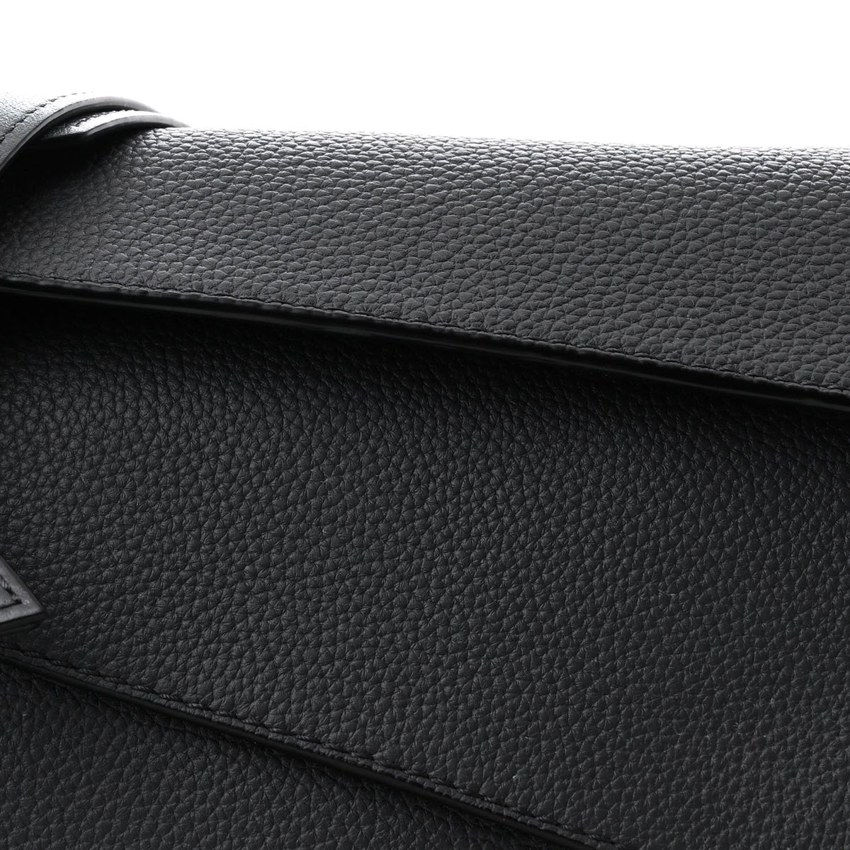 Calfskin Large Puzzle Edge Bag Dark Grey