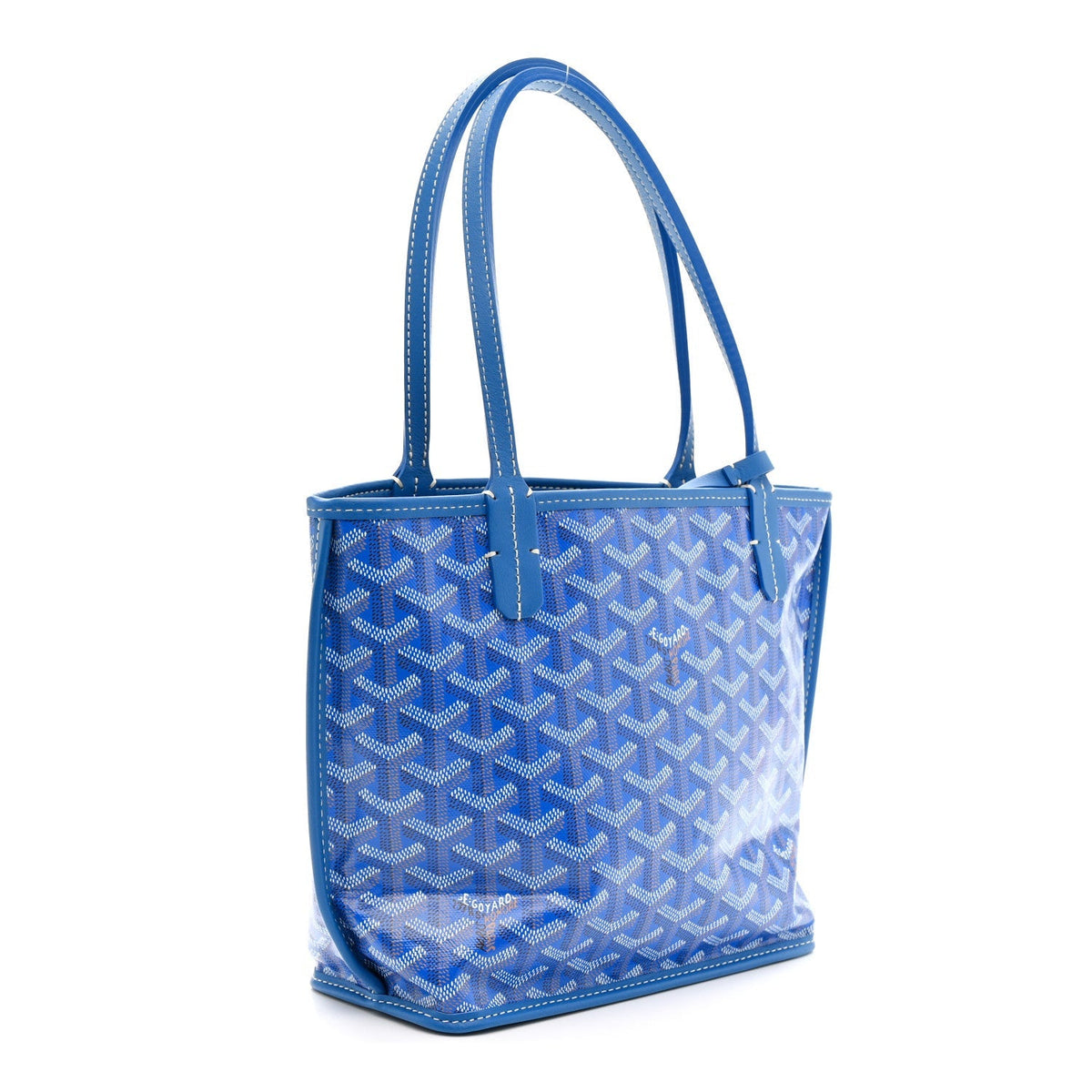 Goyardine Reversible Mini Anjou Sky Blue