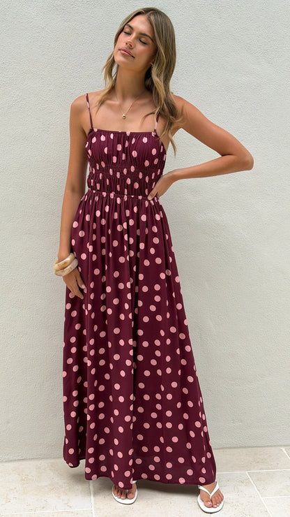 Solare Maxi Dress - Merlo/Marshmallow