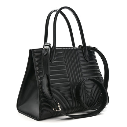 Soft Calfskin Impunture Diagramme Tote Black