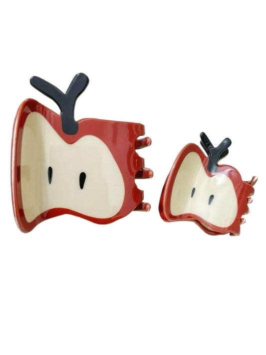 Beau - Red Apple-shaped Hair Clip of Cute &amp; Playful Style