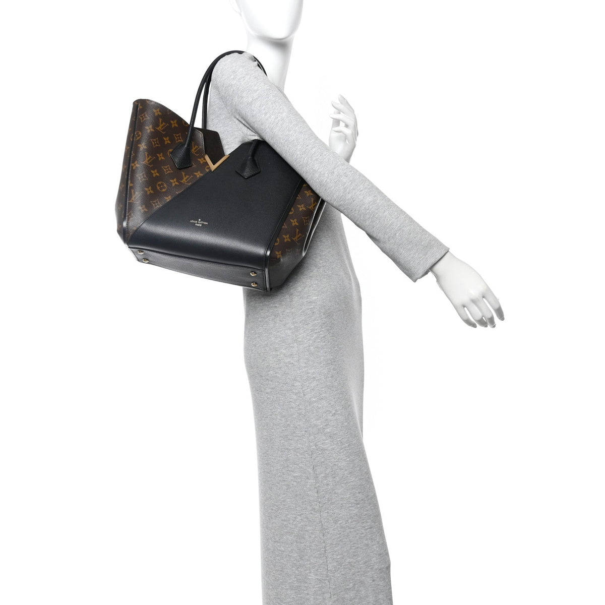 Calfskin Monogram Kimono Tote Black