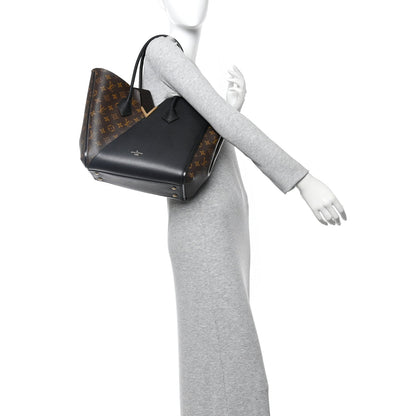 Calfskin Monogram Kimono Tote Black