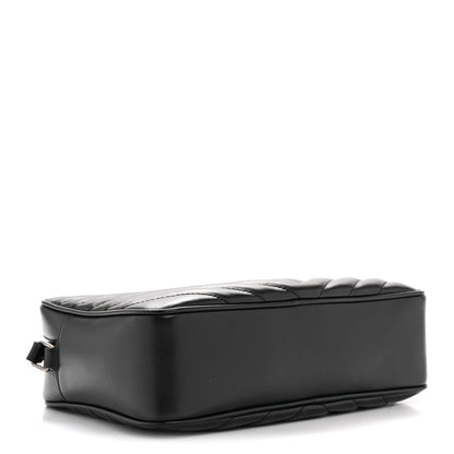 Calfskin Matelasse Monogram Lou Camera Bag Black