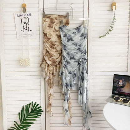 Vesty - Ruffled Asymmetrical Slim-Fit Bustier Dress
