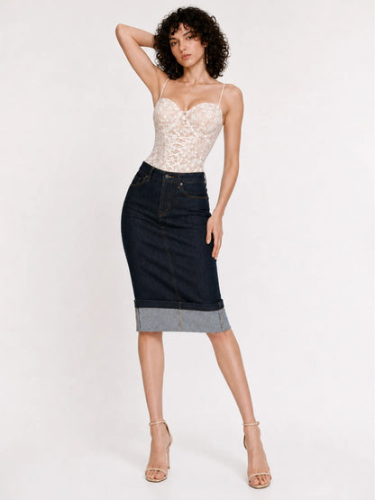 Ophira Retro Romantic Lace Fishbone Corset