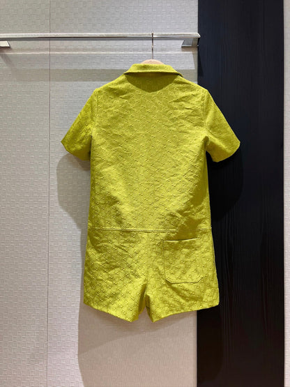 Gucci Jumpsuit Short Avocado Green Polyester Fiber