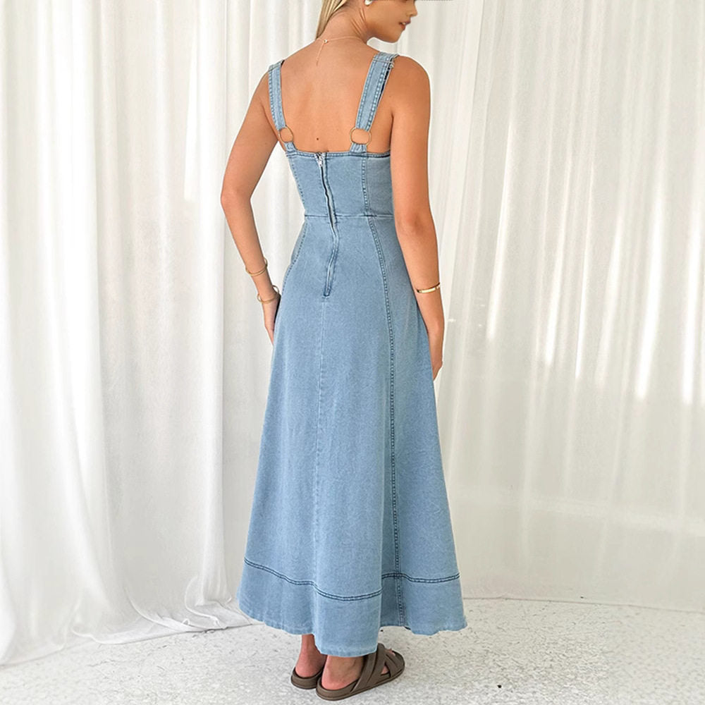 Denim Midi Tank Dress