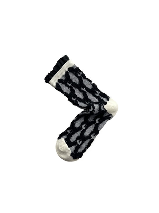 Rufia -  Butterfly Pattern Mid-calf Socks with Retro Style