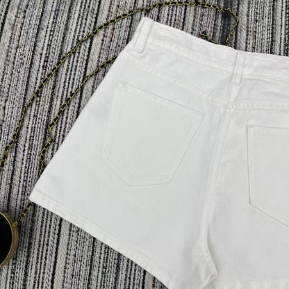 CC Denim Short Pants White Jeans 349028
