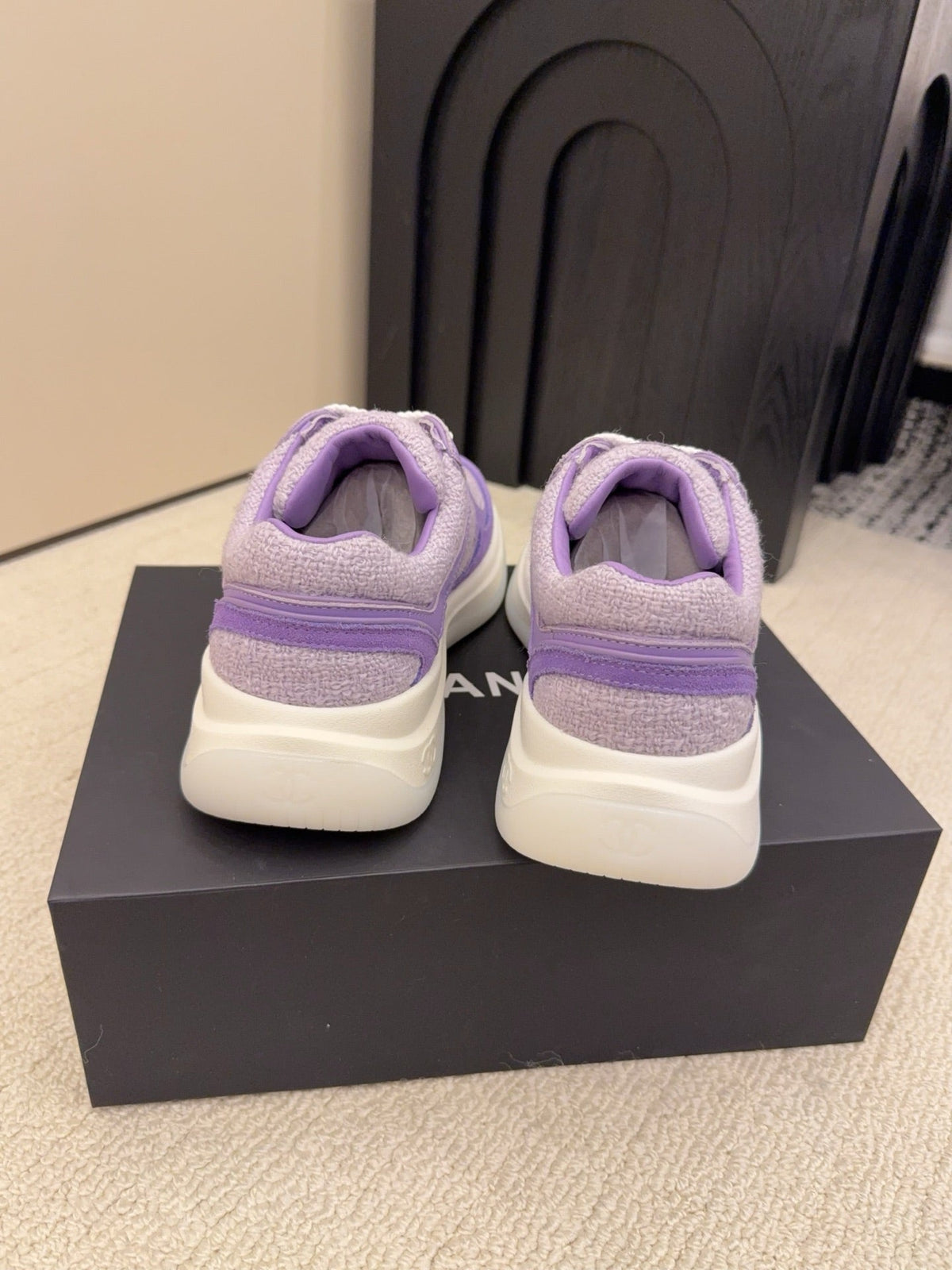 CC 26 Sneaker Purple mix White Tweed Fabric and Suede 589083