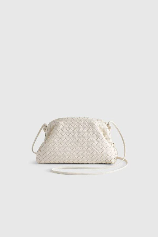 White Woven Cloud Bag