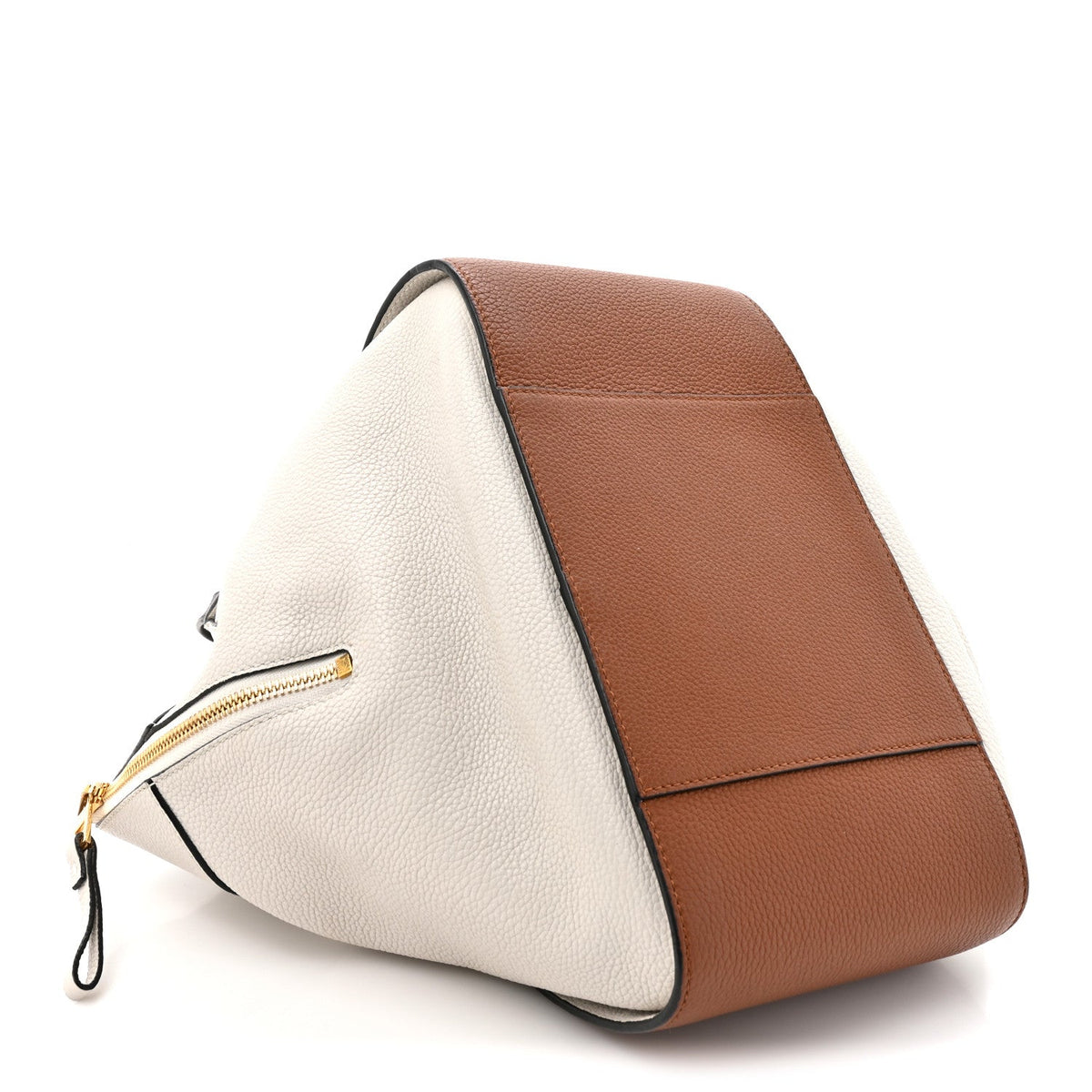 Calfskin Small Hammock Shoulder Bag Tan Ivory Black