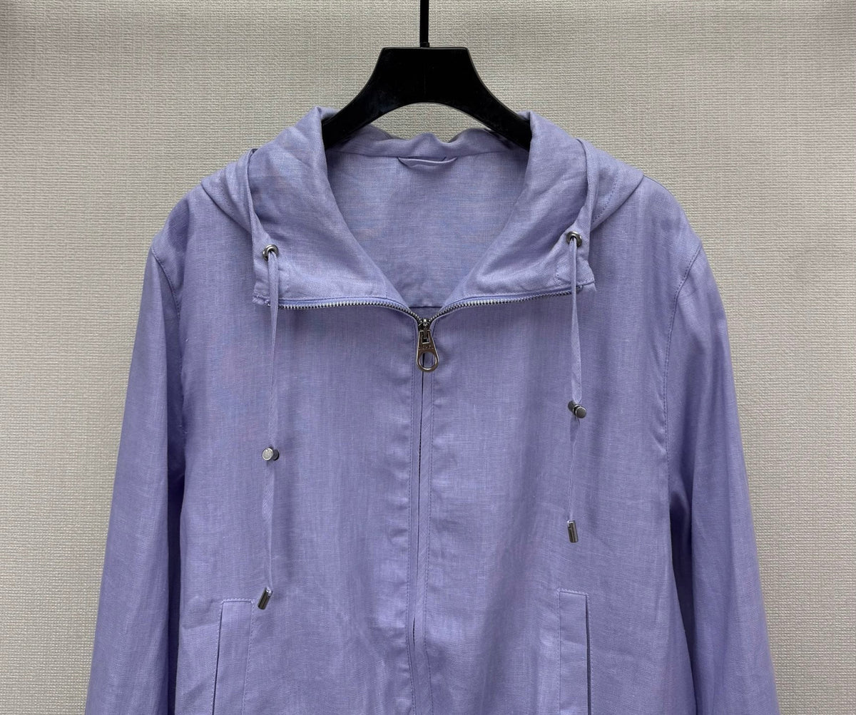 LP 25 Linen Hooded Purple Jacket 297177
