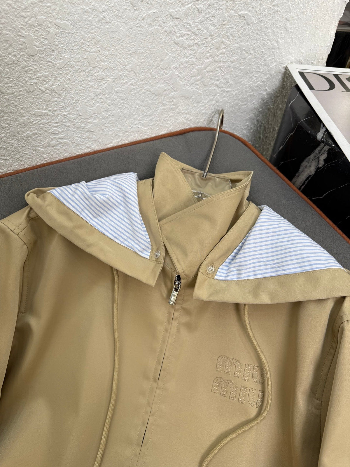 Miu Miu 25 Jacket Dark Beige Polyester 298098