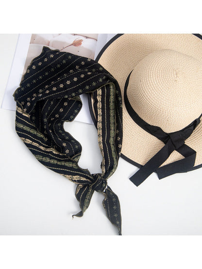 Sscarvii - Vintage Embroidered Triangle Scarf