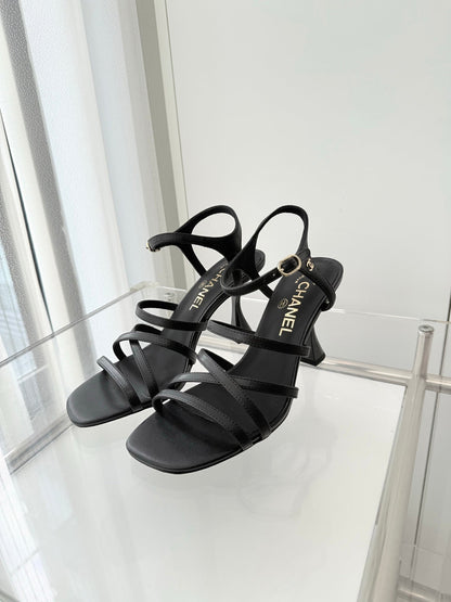 CC Cruise 25/26 Sandal 95mm Black Lambskin 597353