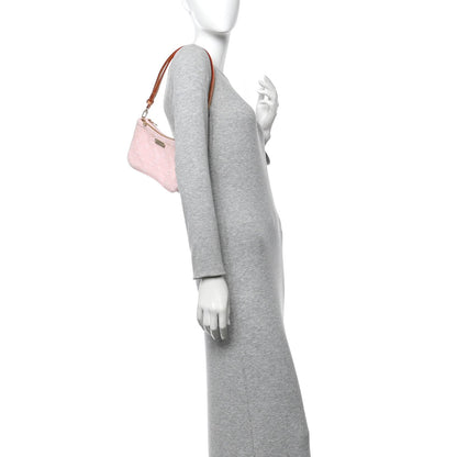 Monogram Denim Liv Pochette Washed Pink