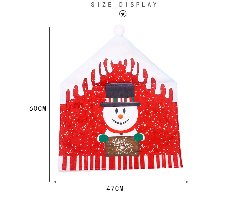 Christmas Big Hat Chair Cover Home Decoration Cartoon Old Man Snowman Stool Cover