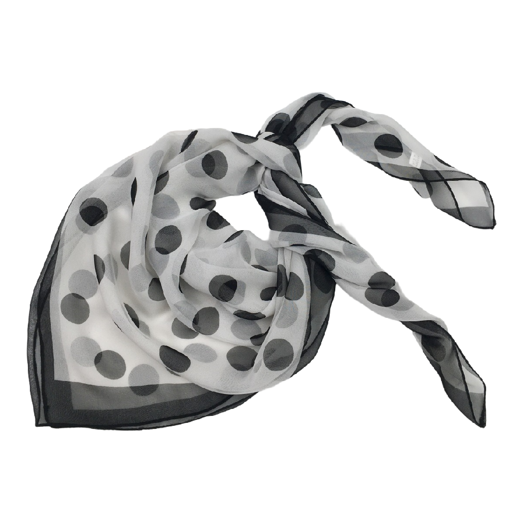 Scarvii - Vintage Polka Dot Soft Square Scarf