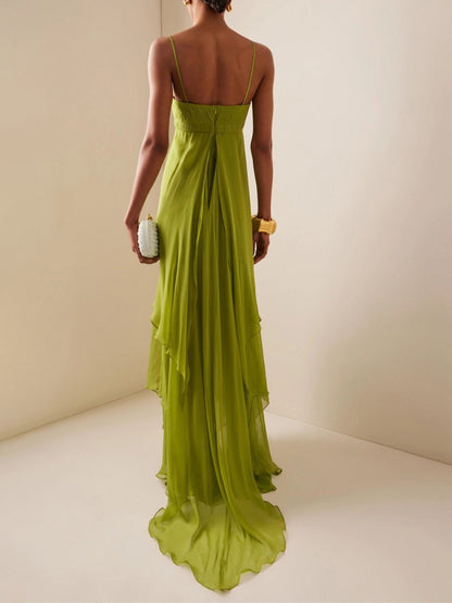 Astrid Vacation-style Asymmetrical Camisole Maxi Dress