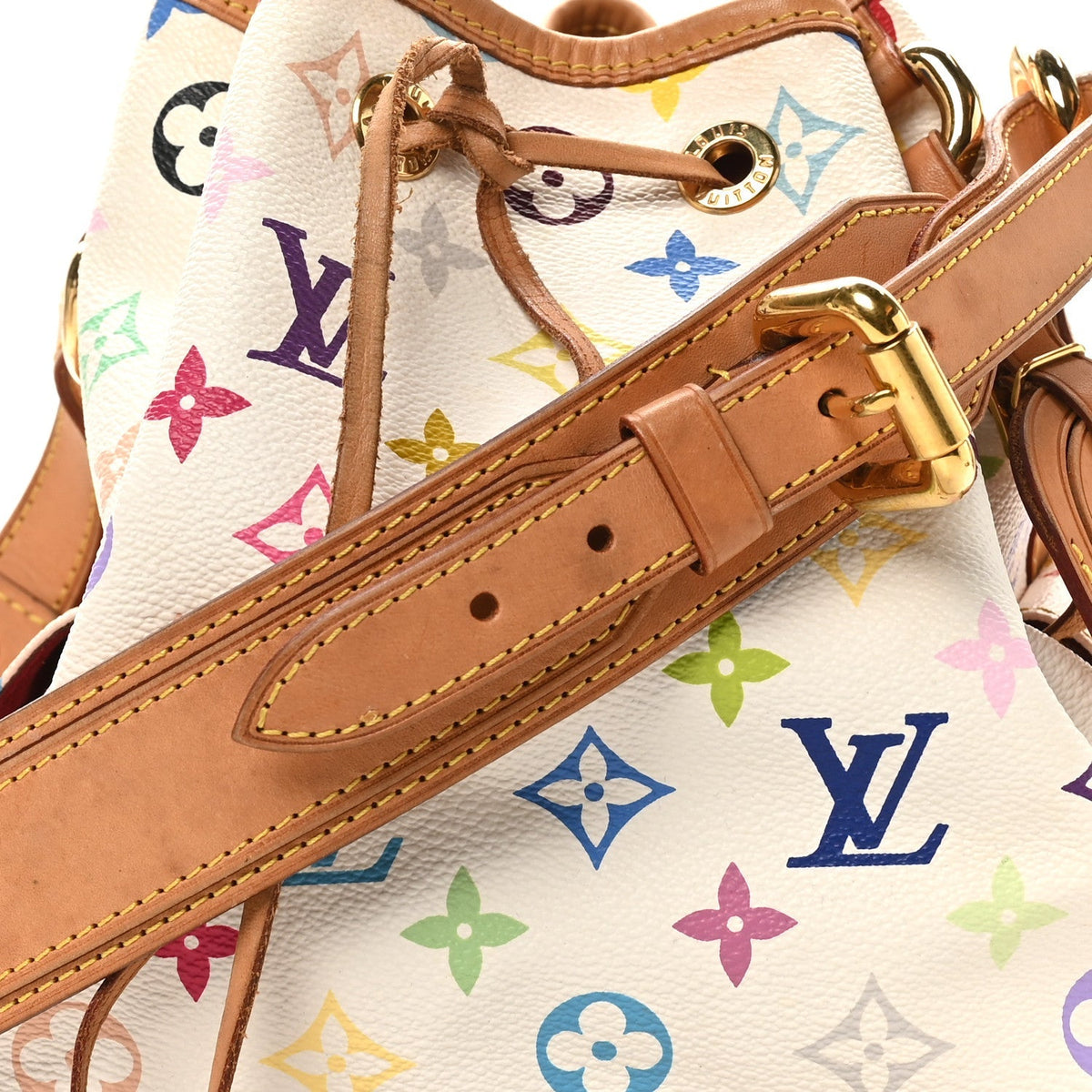 Monogram Multicolor Petit Noe White