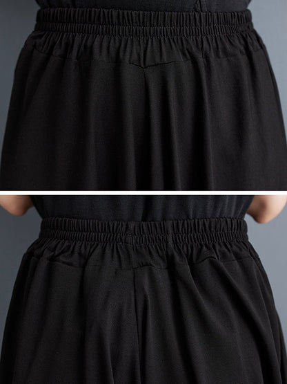 Harem Pants Irregular Clipping Split-Joint Casual Pants Bottoms Cropped Trousers