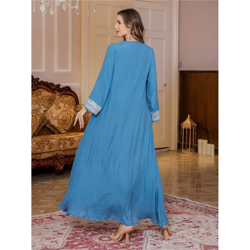 Embroidered Beaded Loose Tribal Abaya