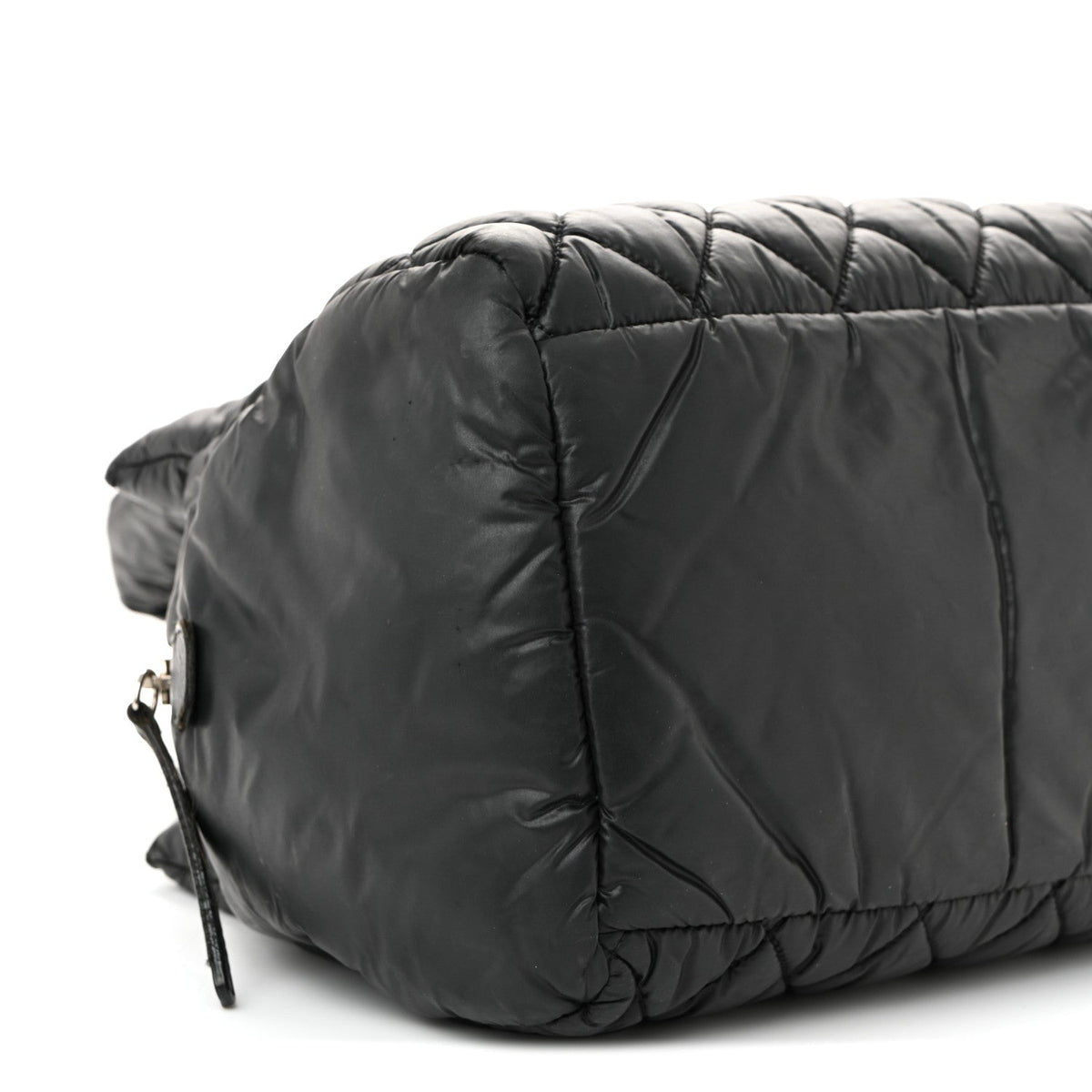Nylon Coco Cocoon Zipped Tote Black