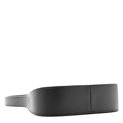 Smooth Calfskin Half Moon Shoulder Bag Black