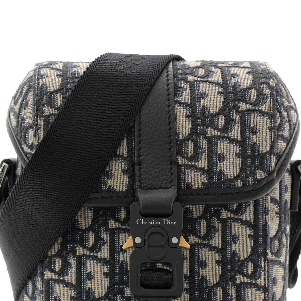 Oblique Vertical Mini Messenger Flap Blue