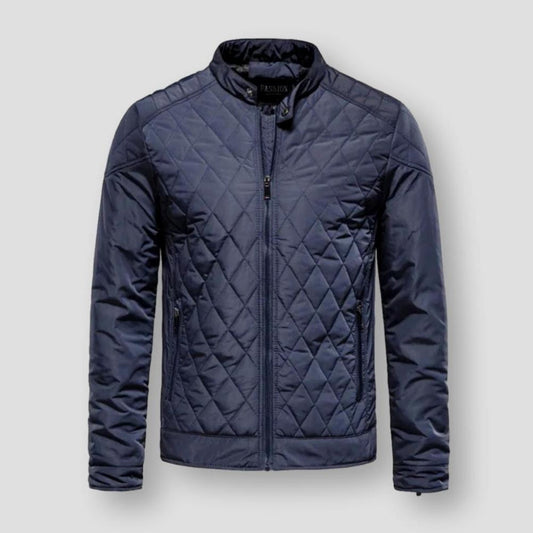 Sky Madrid Quilted Zipper Jacket
